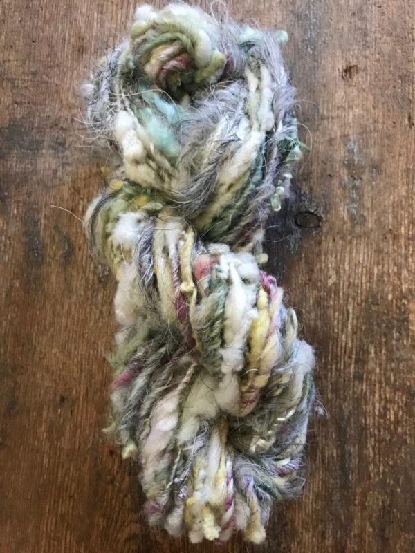 Fairy Magic, wrapped art yarn, 20 yards