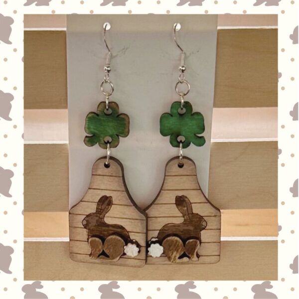 4H, County Fair, State Fair, Rabbit, Bunny, handmade earrings