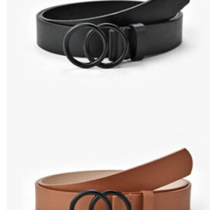 Vegan Leather Women’s Belt With A Double O Closure