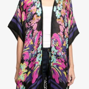 Floral Patterned Lace Kimono
