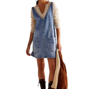 We The Free High Roller Denim Overall Dress