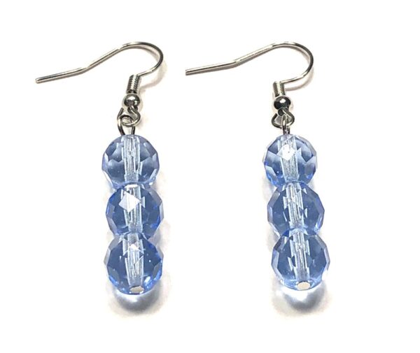 Handmade Light Sapphire Blue Earrings Women Gift Wedding Anniversary