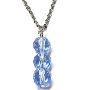 Handmade Light Sapphire Blue Pendant Necklace Women Gift