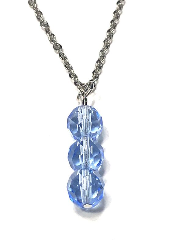 Handmade Light Sapphire Blue Pendant Necklace Women Gift