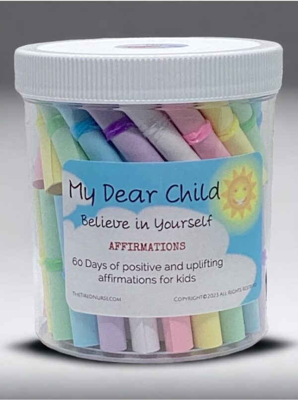 Empowering Affirmations for Kids, My Dear Child Believe in Yourself Affirmation Jar