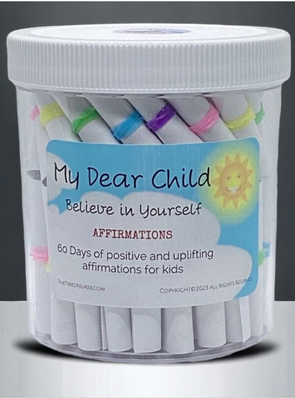 Empowering Affirmations for Kids, My Dear Child Believe in Yourself Affirmation Jar