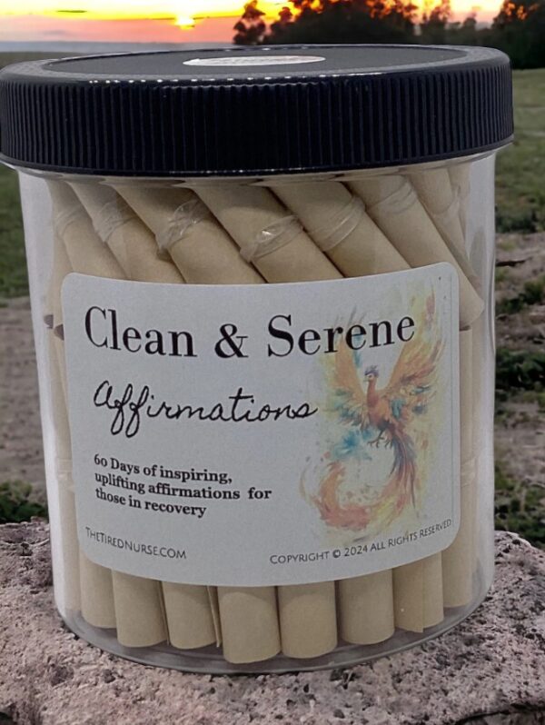 Sobriety Recovery Support: Clean & Serene Affirmation Jar