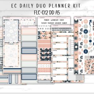 EC A5 Daily Duo Planner Sticker Kit – All in Bloom