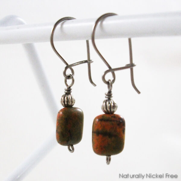 River Creek Jasper Earrings with Interchangeable Earwires