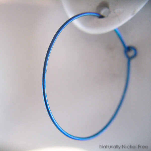 Niobium Simple Hoop Earrings, Made to Order