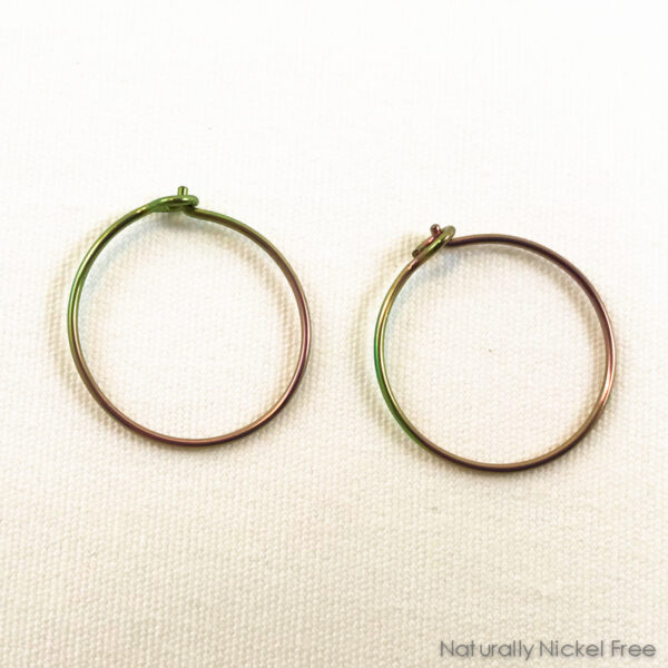 Niobium Simple Hoop Earrings, Made to Order