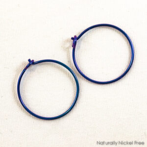 Niobium Simple Hoop Earrings, Made to Order