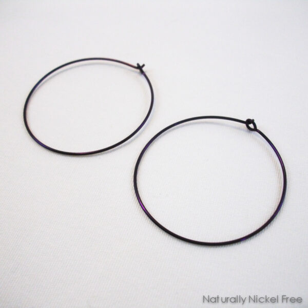 Niobium Simple Hoop Earrings, Made to Order