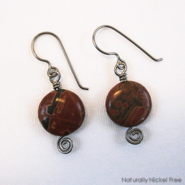 River Creek Jasper Niobium Earrings