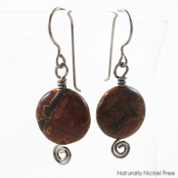 River Creek Jasper Niobium Earrings