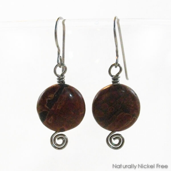 River Creek Jasper Niobium Earrings