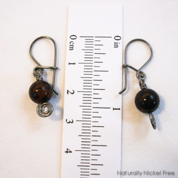 Mahogany Obsidian Earrings, Interchangeable