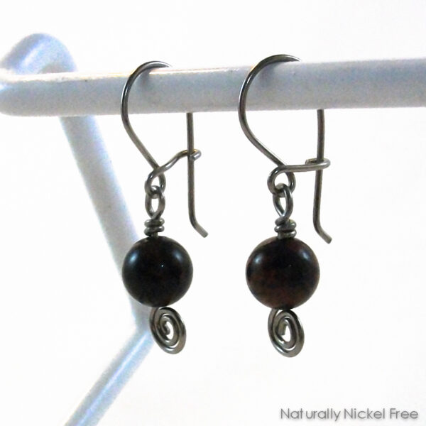 Mahogany Obsidian Earrings, Interchangeable