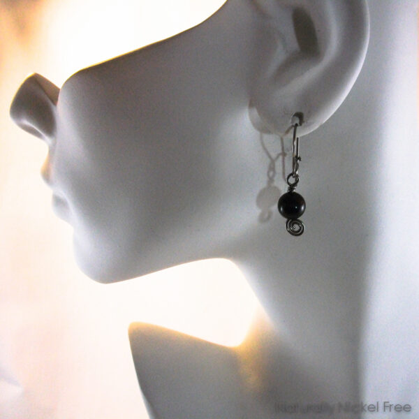 Mahogany Obsidian Earrings, Interchangeable