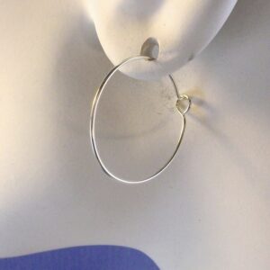 Argentium Silver Simple Hoop Earrings