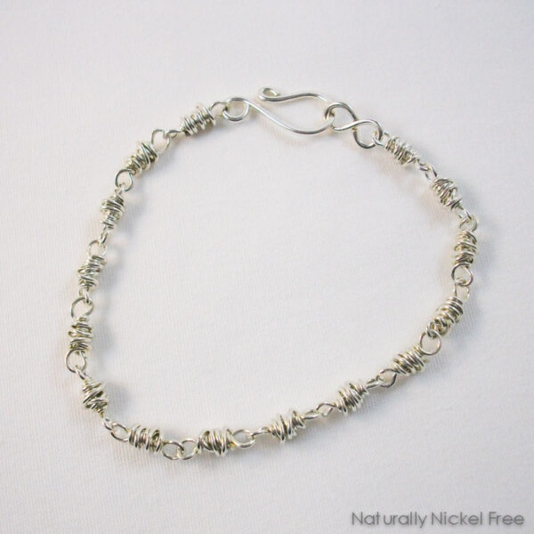 Argentium Sterling Silver Handmade Chain Bracelet