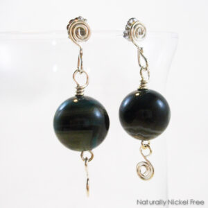 Brazilian Agate Post Dangle Earrings