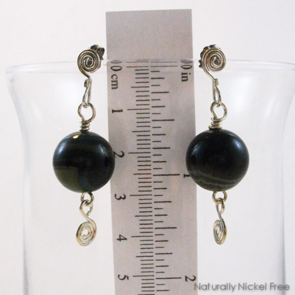 Brazilian Agate Post Dangle Earrings