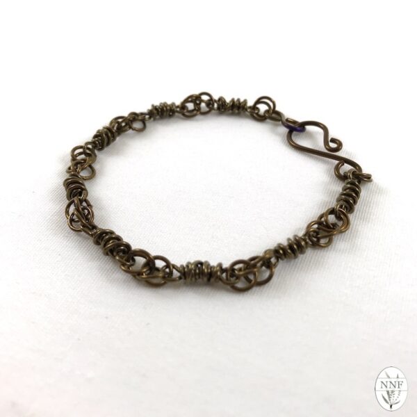 Handmade Niobium Chain Bracelet, Anodized Bronze