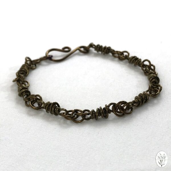 Handmade Niobium Chain Bracelet, Anodized Bronze