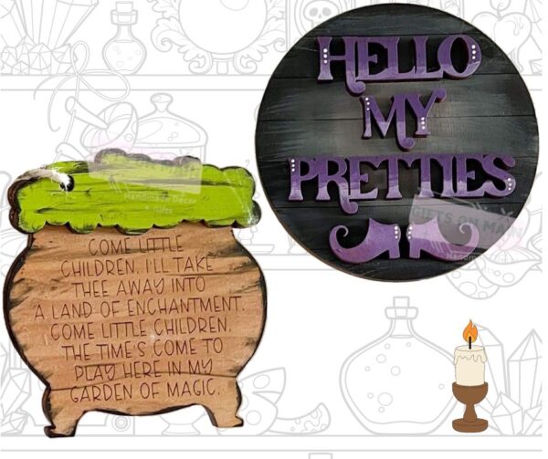 Halloween, Witch Sisters, Tiered Tray Decor, Sanderson’s, Signs, Shelf Sitters