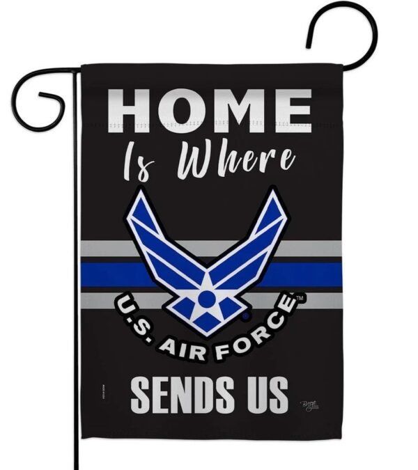 US Air Force Garden Flag 2 Sided Home Is Where