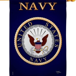 US Navy Flag 2 Sided Vertical House Banner