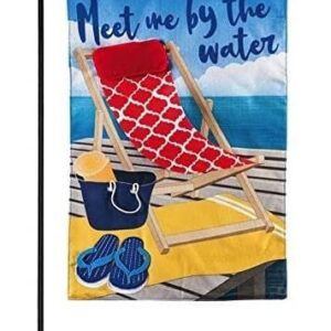 Meet Me by The Water Garden Flag 2 Sided