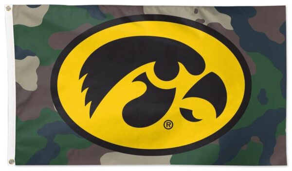 Iowa Hawkeyes Flag 3×5 Camo Military