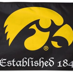Iowa Hawkeyes Flag 3×5 Established 1847 Black