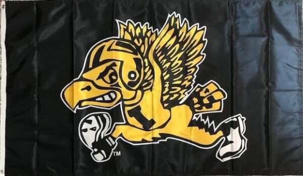 Iowa Hawkeyes Flag 2 Sided 3×5 Throwback Herky Logo