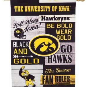 Iowa Hawkeyes Flag 2 Sided Be Bold Wear Gold House Banner
