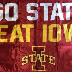 Go State Beat Iowa Flag 3×5 I State 2 Sided