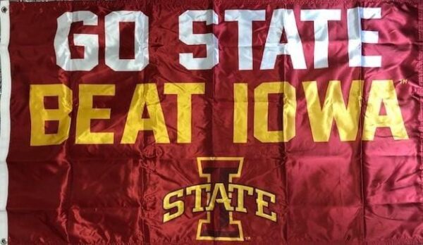 Go State Beat Iowa Flag 3×5 I State 2 Sided