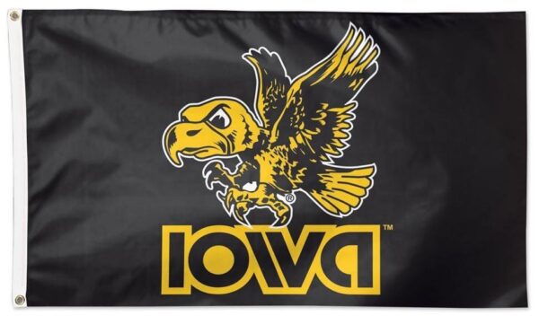 Iowa Hawkeyes Flag 3×5 Classic Retro Football Logo