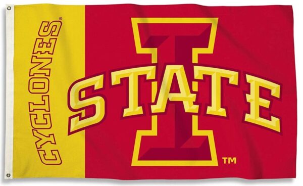 Iowa State University Flag 3×5 Cyclones I State Logo Red Gold