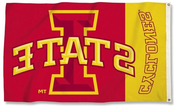 Iowa State University Flag 3×5 Cyclones I State Logo Red Gold