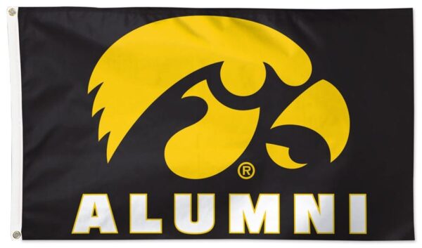 Iowa Hawkeyes Flag 3×5 Alumni Black