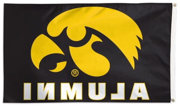 Iowa Hawkeyes Flag 3×5 Alumni Black