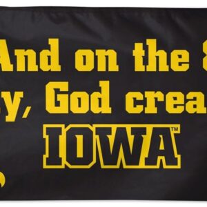 Iowa Hawkeyes Flag 3×5 And On The 8th Day Black Gold
