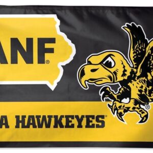 Iowa Hawkeyes Flag 3×5 ANF Vintage Logo 2 Sided