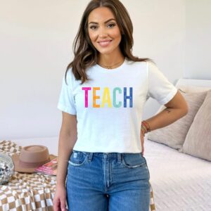 Colorful Distressed Teach