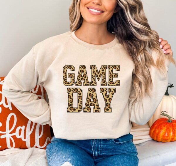 Game Day Leopard Crew Neck