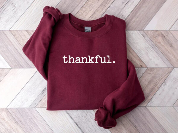 Thankful Fleece Lined Bella Canvas crew neck