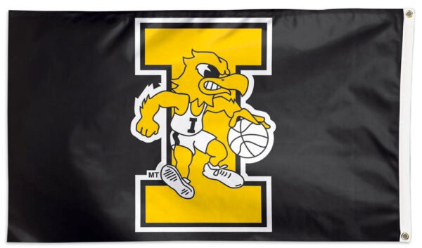 Iowa Hawkeyes Flag 3×5 Basketball Logo